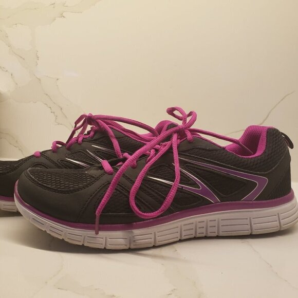 Athletic Works Women's Running Shoes Black and Pink Size 10 - Picture 3 of 7